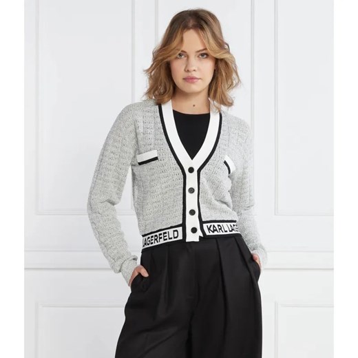 Karl Lagerfeld Kardigan boucle | Regular Fit ze sklepu Gomez Fashion Store w kategorii Swetry damskie - zdjęcie 184982541