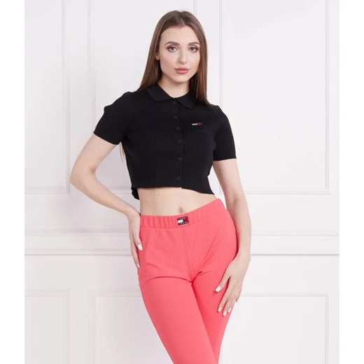 Tommy Jeans Sweter TJW BUTTON THRU | Cropped Fit ze sklepu Gomez Fashion Store w kategorii Swetry damskie - zdjęcie 184982861