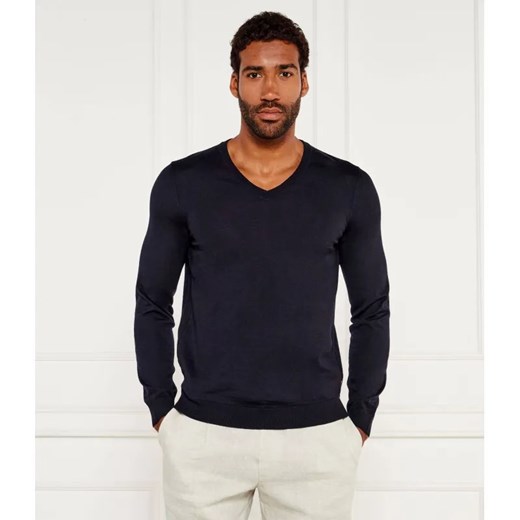 BOSS BLACK Wełniany sweter Melba-P | Slim Fit ze sklepu Gomez Fashion Store w kategorii Swetry męskie - zdjęcie 184982872