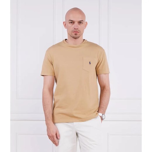 POLO RALPH LAUREN T-shirt | Regular Fit | z dodatkiem lnu ze sklepu Gomez Fashion Store w kategorii T-shirty męskie - zdjęcie 184983001