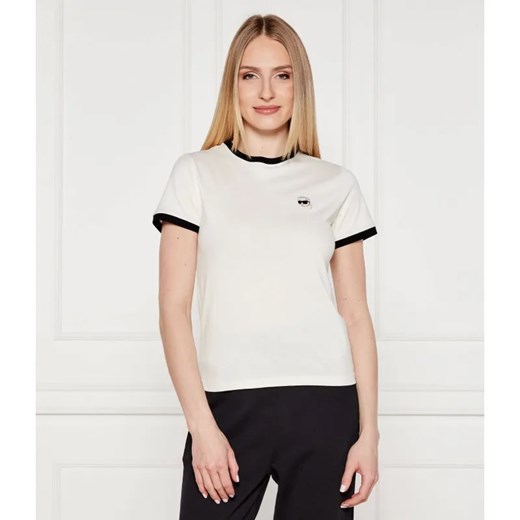 Karl Lagerfeld T-shirt ikon patch | Slim Fit ze sklepu Gomez Fashion Store w kategorii Bluzki damskie - zdjęcie 184983361