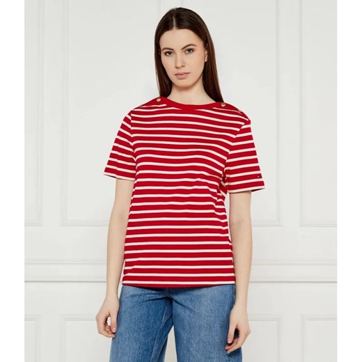 Tommy Hilfiger T-shirt | Regular Fit ze sklepu Gomez Fashion Store w kategorii Bluzki damskie - zdjęcie 184983394