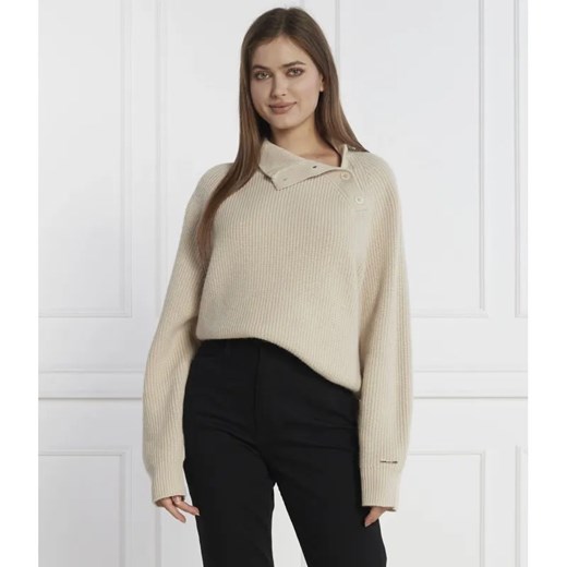 Calvin Klein Wełniany sweter | Regular Fit ze sklepu Gomez Fashion Store w kategorii Swetry damskie - zdjęcie 184983534
