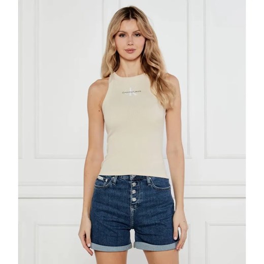 Calvin Klein Jeans Top | Slim Fit ze sklepu Gomez Fashion Store w kategorii Bluzki damskie - zdjęcie 184983573