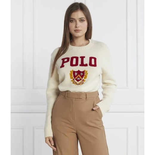 POLO RALPH LAUREN Wełniany sweter | Regular Fit ze sklepu Gomez Fashion Store w kategorii Swetry damskie - zdjęcie 184983680