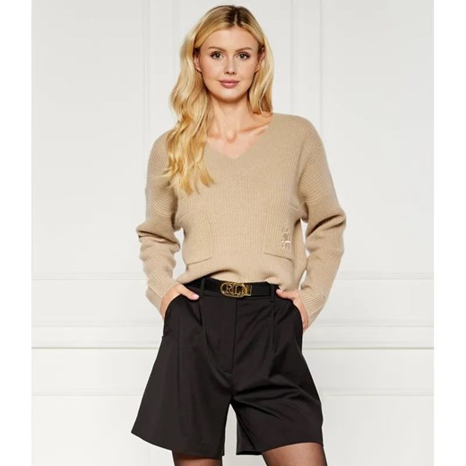Tommy Hilfiger Wełniany sweter | Relaxed fit ze sklepu Gomez Fashion Store w kategorii Swetry damskie - zdjęcie 184984071