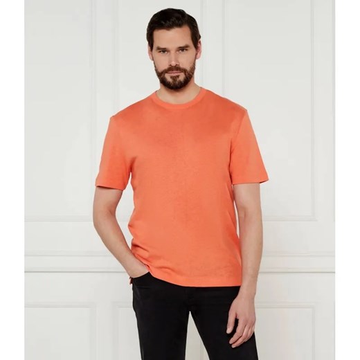BOSS BLACK T-shirt H-Taut 28 | Regular Fit | z dodatkiem lnu ze sklepu Gomez Fashion Store w kategorii T-shirty męskie - zdjęcie 184984214