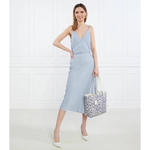 Calvin Klein Satynowy top | Longline Fit ze sklepu Gomez Fashion Store w kategorii Bluzki damskie - zdjęcie 184984243