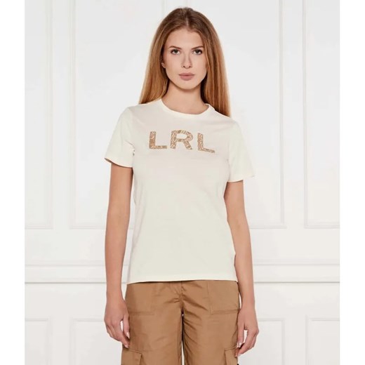 LAUREN RALPH LAUREN T-shirt | Slim Fit ze sklepu Gomez Fashion Store w kategorii Bluzki damskie - zdjęcie 184984552