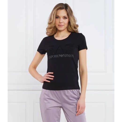 EA7 T-shirt | Regular Fit ze sklepu Gomez Fashion Store w kategorii Bluzki damskie - zdjęcie 184985023