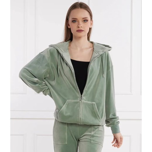 Juicy Couture Bluza HALAN OVERSIZED ZIP THRU HOODIE | Regular Fit ze sklepu Gomez Fashion Store w kategorii Bluzy damskie - zdjęcie 184985203