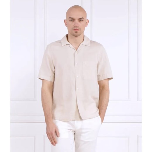 Calvin Klein Lniana koszula CUBAN | Regular Fit ze sklepu Gomez Fashion Store w kategorii Koszule męskie - zdjęcie 184985810