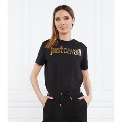 Just Cavalli T-shirt | R LOGO GOLD | Relaxed fit ze sklepu Gomez Fashion Store w kategorii Bluzki damskie - zdjęcie 184986191