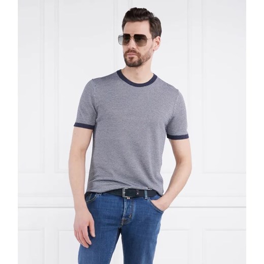 Joop! T-shirt Madrin | Regular Fit | z dodatkiem lnu ze sklepu Gomez Fashion Store w kategorii T-shirty męskie - zdjęcie 184986673