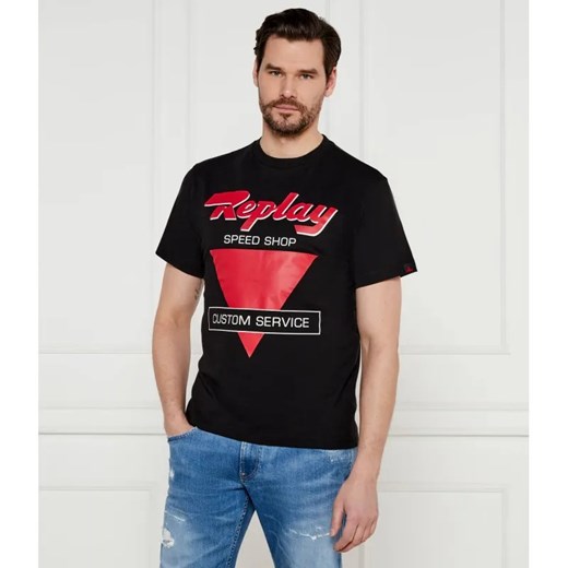 Replay T-shirt | Regular Fit ze sklepu Gomez Fashion Store w kategorii T-shirty męskie - zdjęcie 184987170