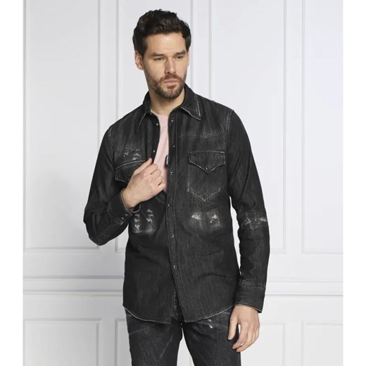 Dsquared2 Koszula | Regular Fit | denim ze sklepu Gomez Fashion Store w kategorii Koszule męskie - zdjęcie 184987214