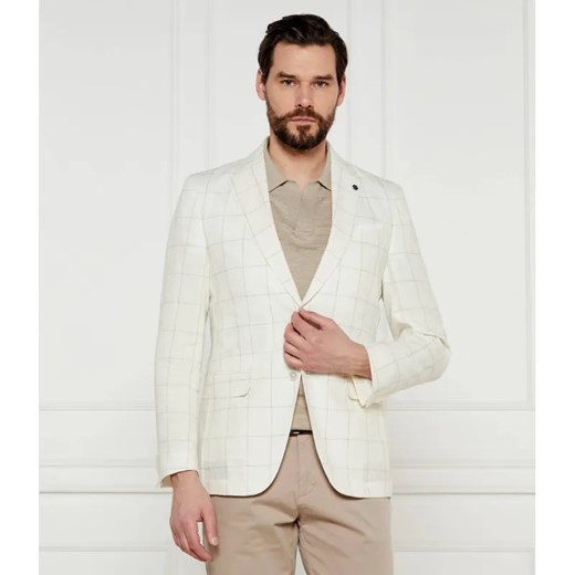 BOSS BLACK Lniana marynarka H-Hutson-233 | Slim Fit | z dodatkiem wełny ze sklepu Gomez Fashion Store w kategorii Marynarki męskie - zdjęcie 184987262