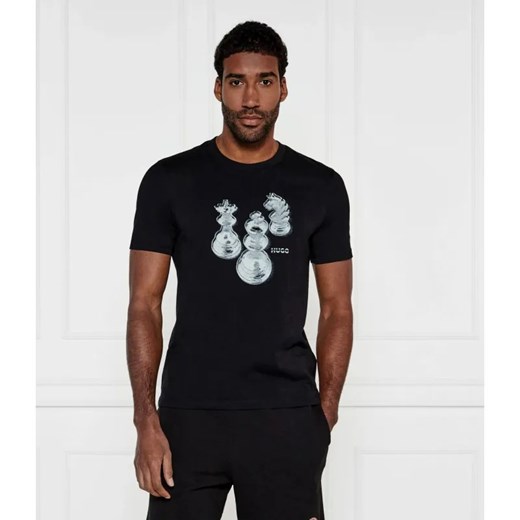 HUGO T-shirt Dischach | Regular Fit ze sklepu Gomez Fashion Store w kategorii T-shirty męskie - zdjęcie 184987522