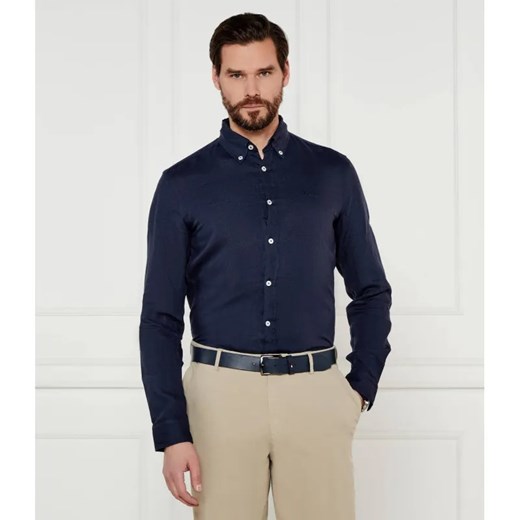 BOSS BLACK Lniana koszula H-ROAN-BD-E-C1-243 | Slim Fit ze sklepu Gomez Fashion Store w kategorii Koszule męskie - zdjęcie 184987552