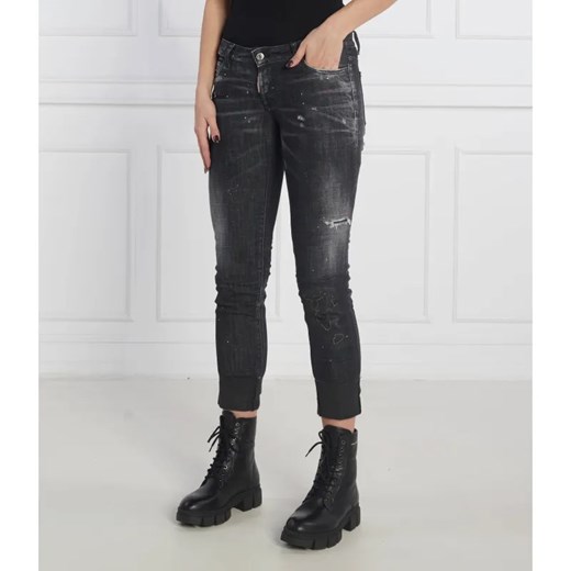 Dsquared2 Jeansy Jennifer Cropped Jea | Slim Fit | low rise ze sklepu Gomez Fashion Store w kategorii Jeansy damskie - zdjęcie 184987653