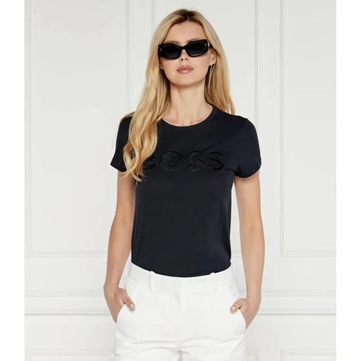 BOSS BLACK T-shirt | Regular Fit ze sklepu Gomez Fashion Store w kategorii Bluzki damskie - zdjęcie 184987864