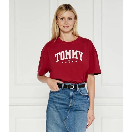 Tommy Jeans T-shirt VARSITY 1 | Oversize fit ze sklepu Gomez Fashion Store w kategorii Bluzki damskie - zdjęcie 184988262