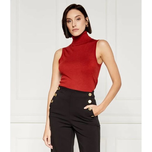 Tommy Hilfiger Wełniany top MERINO | Slim Fit ze sklepu Gomez Fashion Store w kategorii Bluzki damskie - zdjęcie 184988890
