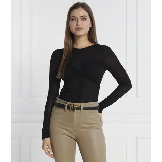 Pinko Bluzka | Slim Fit | z dodatkiem kaszmiru ze sklepu Gomez Fashion Store w kategorii Bluzki damskie - zdjęcie 184989124