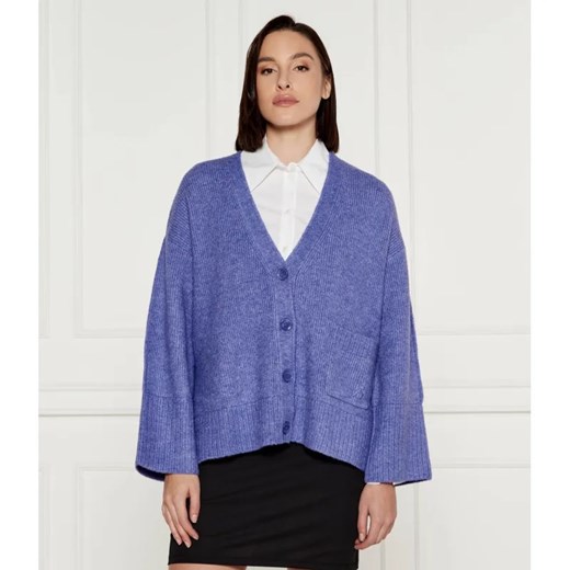 Patrizia Pepe Kardigan | Loose fit | z dodatkiem wełny ze sklepu Gomez Fashion Store w kategorii Swetry damskie - zdjęcie 184989372