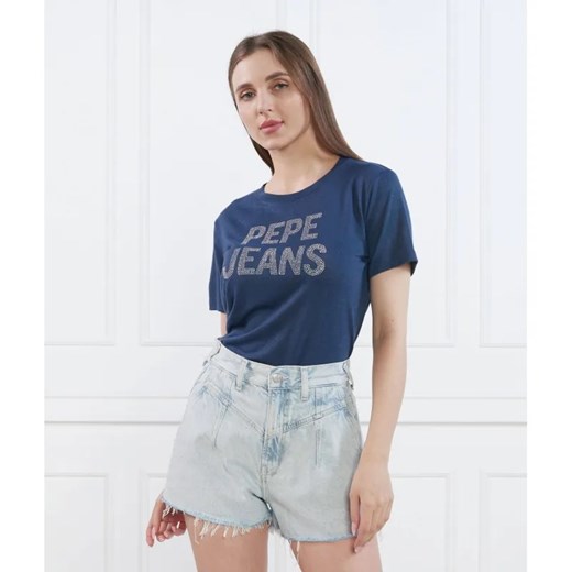 Pepe Jeans London T-shirt NIKO | Regular Fit ze sklepu Gomez Fashion Store w kategorii Bluzki damskie - zdjęcie 184989732