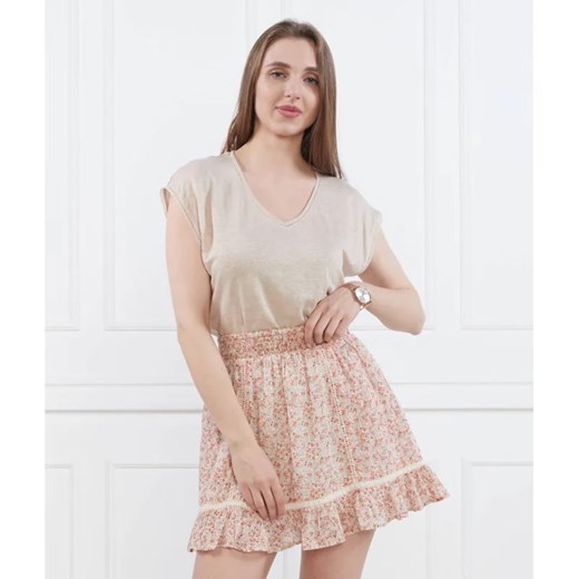 Pepe Jeans London Lniany t-shirt | Loose fit ze sklepu Gomez Fashion Store w kategorii Bluzki damskie - zdjęcie 184990263