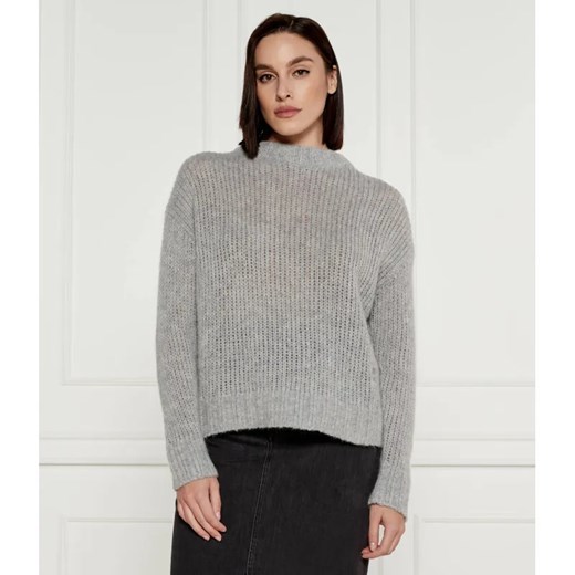 HUGO Wełniany sweter Sloossy | Oversize fit ze sklepu Gomez Fashion Store w kategorii Swetry damskie - zdjęcie 184990554