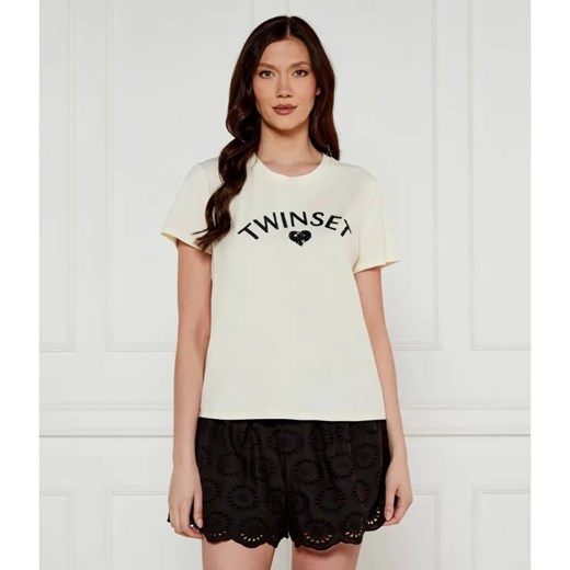 Twinset U&B T-shirt | Regular Fit ze sklepu Gomez Fashion Store w kategorii Bluzki damskie - zdjęcie 184990614