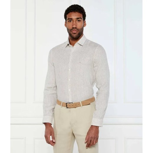 Calvin Klein Lniana koszula | Slim Fit ze sklepu Gomez Fashion Store w kategorii Koszule męskie - zdjęcie 184991451