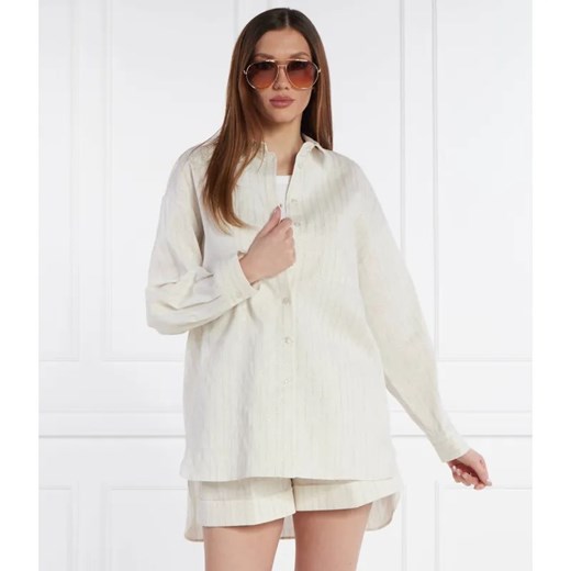 TWINSET Koszula CAMICIONE | Relaxed fit | z dodatkiem lnu ze sklepu Gomez Fashion Store w kategorii Koszule damskie - zdjęcie 184991642