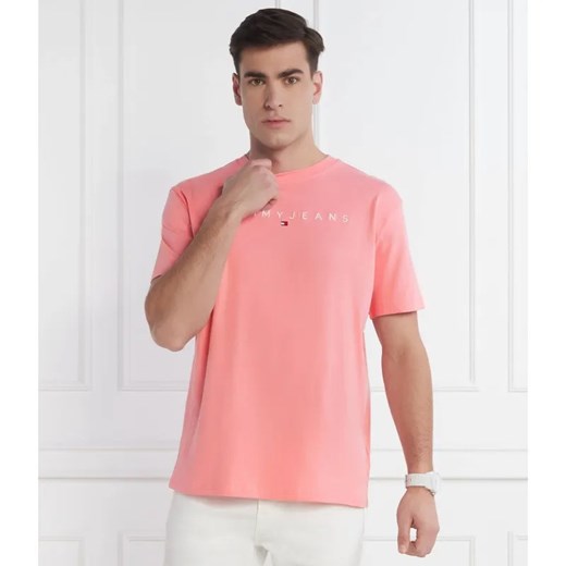 Tommy Jeans T-shirt LINEAR LOGO TEE EXT | Regular Fit ze sklepu Gomez Fashion Store w kategorii T-shirty męskie - zdjęcie 184991974
