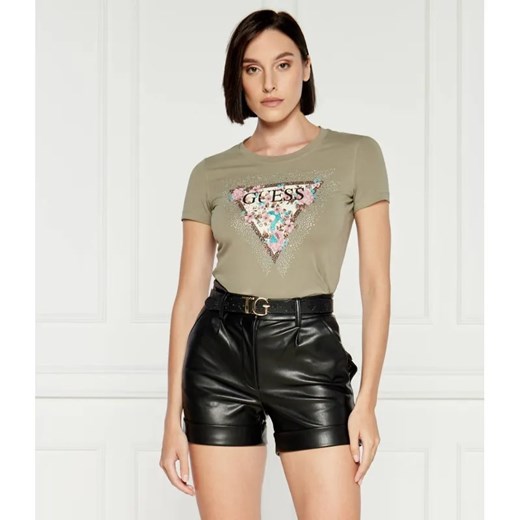GUESS T-shirt CHERRY FLOWER | Slim Fit ze sklepu Gomez Fashion Store w kategorii Bluzki damskie - zdjęcie 184992094