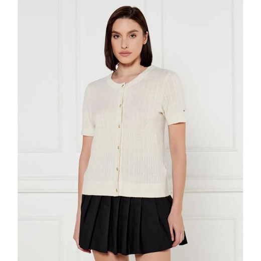 Tommy Hilfiger Wełniany kardigan | Regular Fit ze sklepu Gomez Fashion Store w kategorii Swetry damskie - zdjęcie 184992482