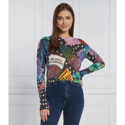 Desigual Bluzka | Cropped Fit | z dodatkiem lnu ze sklepu Gomez Fashion Store w kategorii Bluzki damskie - zdjęcie 184992822