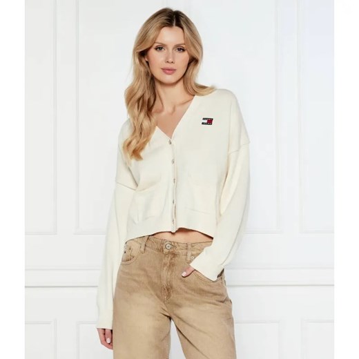 Tommy Jeans Kardigan | Cropped Fit Tommy Jeans XS promocyjna cena Gomez Fashion Store