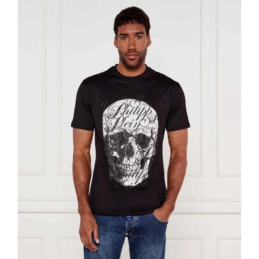 Philipp Plein T-shirt Skull Coursive | Regular Fit ze sklepu Gomez Fashion Store w kategorii T-shirty męskie - zdjęcie 184993351