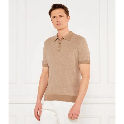 Windsor Lniane polo 13 Lindo-PR | Regular Fit ze sklepu Gomez Fashion Store w kategorii T-shirty męskie - zdjęcie 184993452
