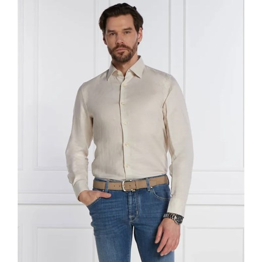 BOSS BLACK Lniana koszula C-HAL-kent-C3-223 | Casual fit ze sklepu Gomez Fashion Store w kategorii Koszule męskie - zdjęcie 184993912