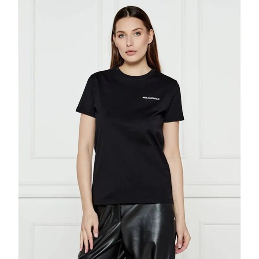 Karl Lagerfeld T-shirt ESSENTIAL | Regular Fit ze sklepu Gomez Fashion Store w kategorii Bluzki damskie - zdjęcie 184994114
