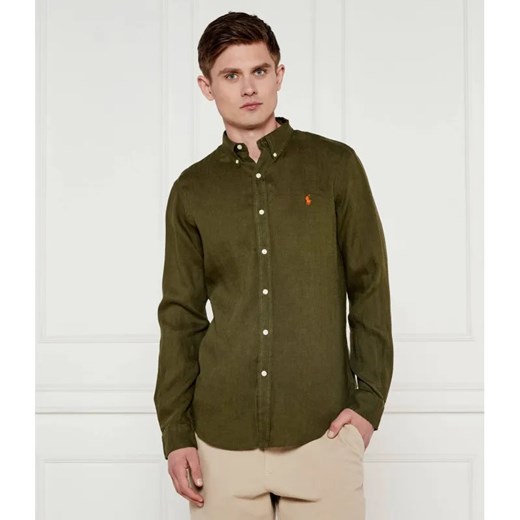 POLO RALPH LAUREN Lniana koszula | Slim Fit ze sklepu Gomez Fashion Store w kategorii Koszule męskie - zdjęcie 184994143