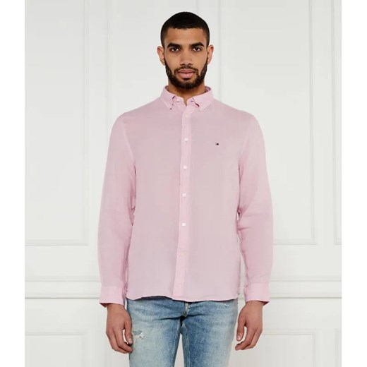 Tommy Hilfiger Lniana koszula PIGMENT DYED | Regular Fit ze sklepu Gomez Fashion Store w kategorii Koszule męskie - zdjęcie 184994260