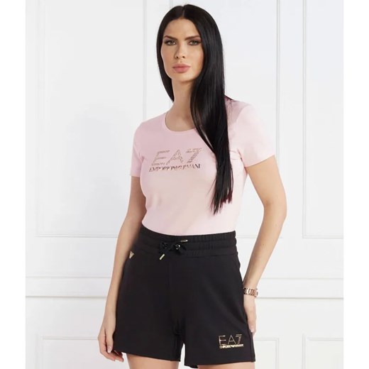 EA7 T-shirt | Slim Fit ze sklepu Gomez Fashion Store w kategorii Bluzki damskie - zdjęcie 184994302