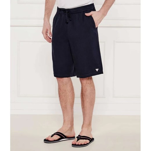 Guess Underwear  Lniane szorty | Regular Fit ze sklepu Gomez Fashion Store w kategorii Spodenki męskie - zdjęcie 184994394