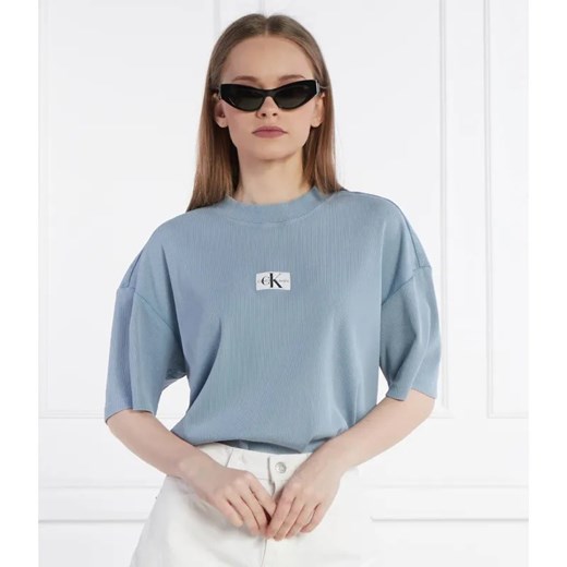 Calvin Klein Jeans T-shirt | Boyfriend fit ze sklepu Gomez Fashion Store w kategorii Bluzki damskie - zdjęcie 184994510