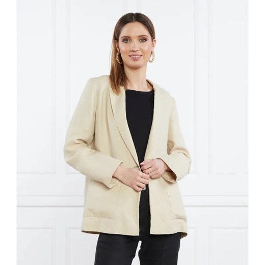 Tommy Hilfiger Lniana marynarka CASUAL LINEN SB BLAZER | Regular Fit ze sklepu Gomez Fashion Store w kategorii Marynarki damskie - zdjęcie 184994564